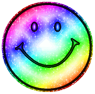 Rainbow Backgrounds on Rainbow Glitter Smiley Face Myspace Glitter Graphic Comment