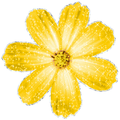 Yellow Glitter Flower Image: Graphic Comment Meme or GIF
