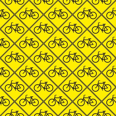 Click to get the codes for this image. Bicycle Signs Background Seamless, Street Signs, Yellow, Sports Background Wallpaper Image or texture free for any profile, webpage, phone, or desktop