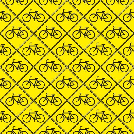 Click to get the codes for this image. Bicycle Signs Background Seamless, Street Signs, Yellow, Sports Background Wallpaper Image or texture free for any profile, webpage, phone, or desktop