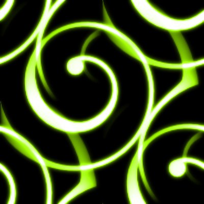 Click to get the codes for this image. Chartreuse Spiral Squiggles On Black Seamless Wallpaper, Spirals, Green Background Wallpaper Image or texture free for any profile, webpage, phone, or desktop