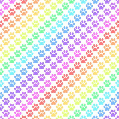 Click to get the codes for this image. Pastel Rainbow Pawprints Seamless Background On White, Paw Prints, Rainbow Background Wallpaper Image or texture free for any profile, webpage, phone, or desktop
