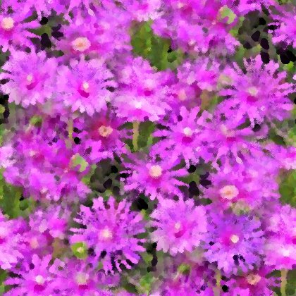 Click to get the codes for this image. Pink Ice Plant Flowers Painting Background Seamless, Artistic, Flowers, Pink Background Wallpaper Image or texture free for any profile, webpage, phone, or desktop