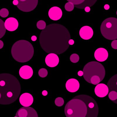Click to get the codes for this image. Pink On Black Random Circle Dots Seamless Background, Circles, Polka Dots, Pink Background Wallpaper Image or texture free for any profile, webpage, phone, or desktop