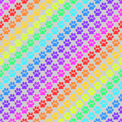Click to get the codes for this image. Rainbow Pawprints Seamless Background On Gray, Paw Prints, Rainbow Background Wallpaper Image or texture free for any profile, webpage, phone, or desktop