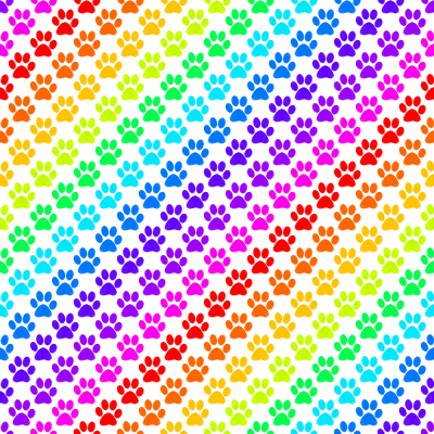 Click to get the codes for this image. Rainbow Pawprints Seamless Background On White, Paw Prints, Rainbow Background Wallpaper Image or texture free for any profile, webpage, phone, or desktop