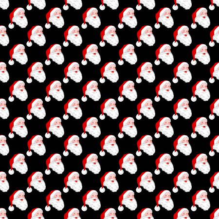 Click to get the codes for this image. Santa On Black Background Tiled, Christmas Background Wallpaper Image or texture free for any profile, webpage, phone, or desktop