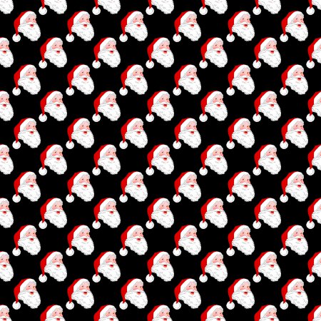 Click to get the codes for this image. Santa On Black Background Tiled, Christmas Background Wallpaper Image or texture free for any profile, webpage, phone, or desktop
