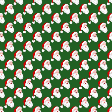Click to get the codes for this image. Santa On Green Background Tiled, Christmas Background Wallpaper Image or texture free for any profile, webpage, phone, or desktop
