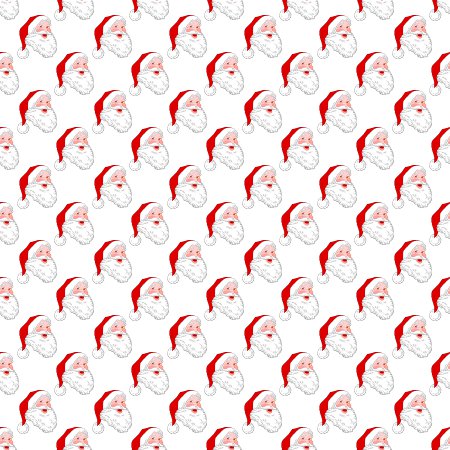 Click to get the codes for this image. Santa On White Background Tiled, Christmas Background Wallpaper Image or texture free for any profile, webpage, phone, or desktop