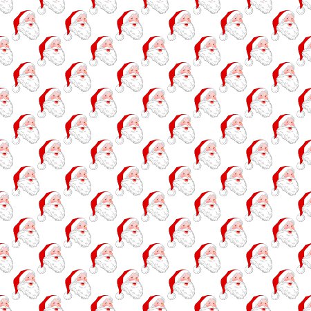 Click to get the codes for this image. Santa On White Background Tiled, Christmas Background Wallpaper Image or texture free for any profile, webpage, phone, or desktop