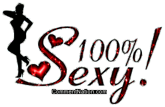 Click to get the codes for this image. 100 Percent Sexy Red Glitter Text With Silhouette, 100 Percent, Hot  Sexy Image Comment, Graphic or Meme for posting on FaceBook, Twitter or any blog!