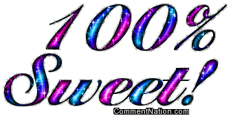 Click to get the codes for this image. 100 Percent Sweet Pink And Blue Glitter Text, 100 Percent, Words Image Comment, Graphic or Meme for posting on FaceBook, Twitter or any blog!