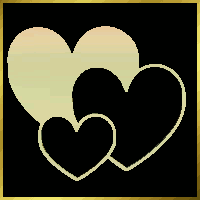 Click to get the codes for this image. 3d Gold Spinning Hearts, Hearts Image Comment, Graphic or Meme for posting on FaceBook, Twitter or any blog!