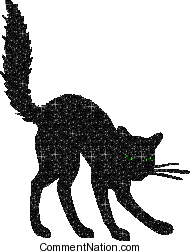 Click to get the codes for this image. Black Glitter Cat With Green Eyes, Animals Cats Image Comment, Graphic or Meme for posting on FaceBook, Twitter or any blog!
