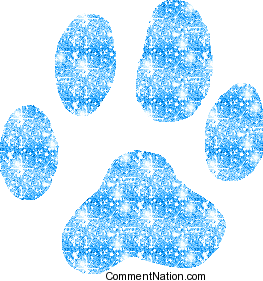 Click to get the codes for this image. Blue Glitter Paw Print, Animals Cats, Animals Dogs Image Comment, Graphic or Meme for posting on FaceBook, Twitter or any blog!
