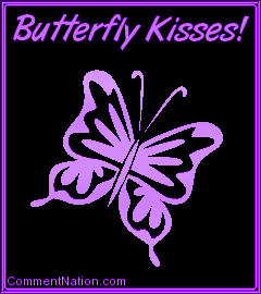 Click to get the codes for this image. Butterfly Kisses 3d Purple Butterfly, Butterfly Kisses, Animal Image Comment, Graphic or Meme for posting on FaceBook, Twitter or any blog!