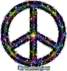 Click to get the codes for this image. This glitter graphic shows a beautiful multi-colored peace sign.