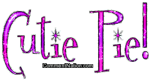 Click to get the codes for this image. Cutie Pie Pink Purple Glitter Word, Newest Comments  Graphics, Words, Girly Stuff Image Comment, Graphic or Meme for posting on FaceBook, Twitter or any blog!