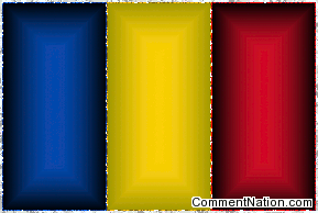 Click to get the codes for this image. Glitter graphic of the Romanian Flag