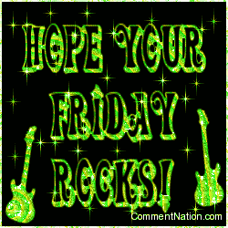 Click to get the codes for this image. Hope Your Friday Rocks Stars Lime, WeekDays Friday Image Comment, Graphic or Meme for posting on FaceBook, Twitter or any blog!