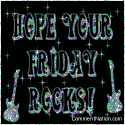 Click to get the codes for this image. Hope Your Friday Rocks Stars Metalic, WeekDays Friday Image Comment, Graphic or Meme for posting on FaceBook, Twitter or any blog!