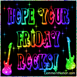 Click to get the codes for this image. Hope Your Friday Rocks Stars Rainbow, WeekDays Friday Image Comment, Graphic or Meme for posting on FaceBook, Twitter or any blog!