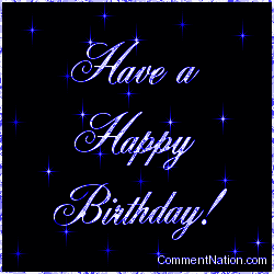 Click to get the codes for this image. Happy Birthday Blue Stars, Happy Birthday Image Comment, Graphic or Meme for posting on FaceBook, Twitter or any blog!