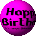 Click to get the codes for this image. This cute animated pink smiley face graphic spins around. On one side is a smile on the other side is the comment: "Happy Birthday!"