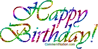 Click to get the codes for this image. Happy Birthday Rainbow Glitter Script, Happy Birthday Image Comment, Graphic or Meme for posting on FaceBook, Twitter or any blog!