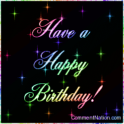 Click to get the codes for this image. Happy Birthday Rainbow Stars, Happy Birthday Image Comment, Graphic or Meme for posting on FaceBook, Twitter or any blog!