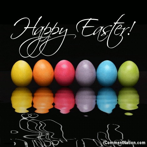 Click to get the codes for this image. Happy Easter Reflecting Eggs, Easter Image Comment, Graphic or Meme for posting on FaceBook, Twitter or any blog!