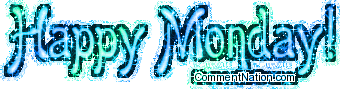 Click to get the codes for this image. Happy Monday Ocean Green Glitter Text, WeekDays Monday Image Comment, Graphic or Meme for posting on FaceBook, Twitter or any blog!