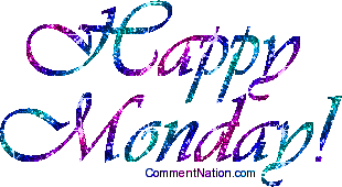 Click to get the codes for this image. Happy Monday Pink And Blue Glitter Script, WeekDays Monday Image Comment, Graphic or Meme for posting on FaceBook, Twitter or any blog!