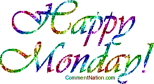 Click to get the codes for this image. Happy Monday Rainbow Glitter Script, WeekDays Monday Image Comment, Graphic or Meme for posting on FaceBook, Twitter or any blog!