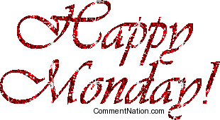 Click to get the codes for this image. Happy Monday Red Glitter Script, WeekDays Monday Image Comment, Graphic or Meme for posting on FaceBook, Twitter or any blog!
