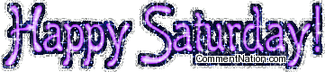 Click to get the codes for this image. Happy Saturday Purple Glitter Text, WeekDays Saturday Image Comment, Graphic or Meme for posting on FaceBook, Twitter or any blog!