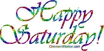 Click to get the codes for this image. Happy Saturday Rainbow Glitter Script, WeekDays Saturday Image Comment, Graphic or Meme for posting on FaceBook, Twitter or any blog!