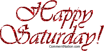 Click to get the codes for this image. Happy Saturday Red Glitter Script, WeekDays Saturday Image Comment, Graphic or Meme for posting on FaceBook, Twitter or any blog!