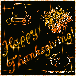 Click to get the codes for this image. Happy Thanksgiving Stars, Newest Comments  Graphics, Thanksgiving Image Comment, Graphic or Meme for posting on FaceBook, Twitter or any blog!