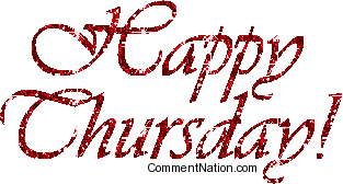 Click to get the codes for this image. Happy Thursday Red Glitter Script, WeekDays Thursday Image Comment, Graphic or Meme for posting on FaceBook, Twitter or any blog!