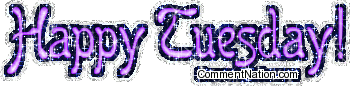 Click to get the codes for this image. Happy Tuesday Purple Glitter Text, WeekDays Tuesday Image Comment, Graphic or Meme for posting on FaceBook, Twitter or any blog!