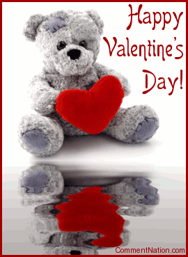 Click to get the codes for this image. Happy Valentine's Day Reflecting Teddy Bear, Newest Comments  Graphics, Valentines Day Image Comment, Graphic or Meme for posting on FaceBook, Twitter or any blog!