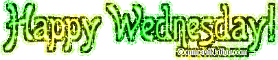 Click to get the codes for this image. Happy Wednesday Lime Green Glitter Text, WeekDays Wednesday Image Comment, Graphic or Meme for posting on FaceBook, Twitter or any blog!