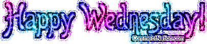 Click to get the codes for this image. Happy Wednesday Pastel Glitter Text, WeekDays Wednesday Image Comment, Graphic or Meme for posting on FaceBook, Twitter or any blog!