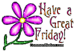Click to get the codes for this image. Have A Great Friday Glitter Flower, WeekDays Friday Image Comment, Graphic or Meme for posting on FaceBook, Twitter or any blog!