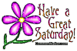 Click to get the codes for this image. Have A Great Saturday Glitter Flower, WeekDays Saturday Image Comment, Graphic or Meme for posting on FaceBook, Twitter or any blog!