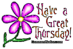 Click to get the codes for this image. Have A Great Thursday Pink Glitter Flower, WeekDays Thursday Image Comment, Graphic or Meme for posting on FaceBook, Twitter or any blog!