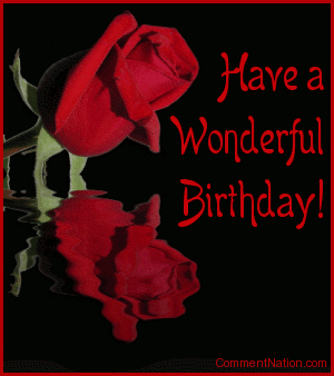 Click to get the codes for this image. This beautiful graphic shows a red rose bud reflected in an animated pool. The comment reads: Have a Beautiful Birthay! So tell someone special that you're thinking about them and wish them a Happy Birthday!