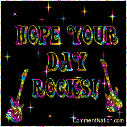 Click to get the codes for this image. Hope Your Day Rocks Colorful Stars, Have a Great Day Image Comment, Graphic or Meme for posting on FaceBook, Twitter or any blog!